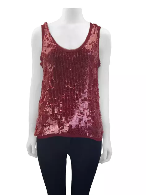 Blusa Cris Barros Paetê Vermelho