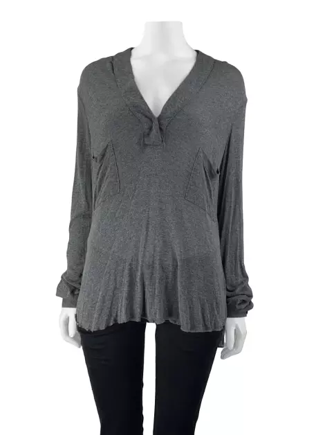 Blusa Cris Barros Recortes Cinza