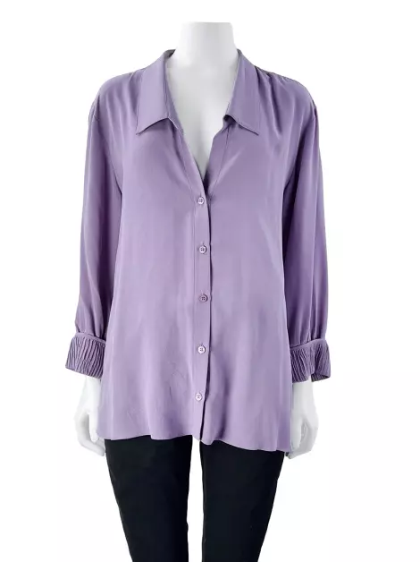 Blusa Cris Barros Seda Lilas