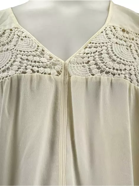 Blusa Daslu Bordado Off White