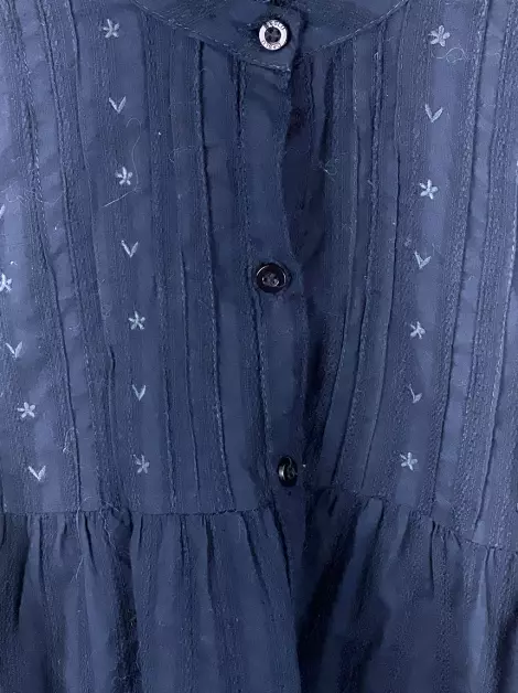 Blusa Daslu Girl Estampada Azul Marinho