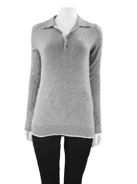 Blusa Daslu Polo Cachemir Cinza