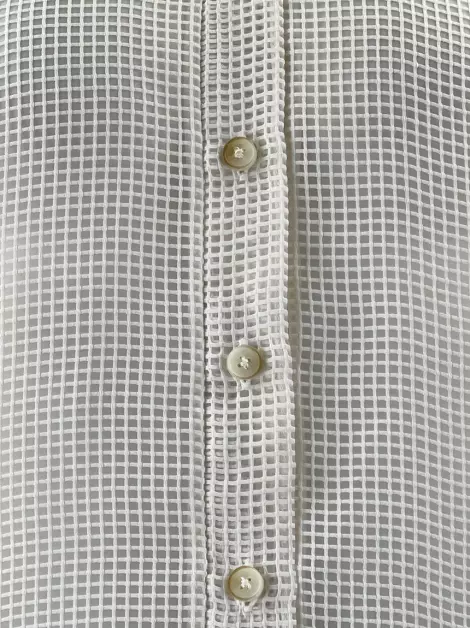 Blusa De Goeye Texturizada Off White