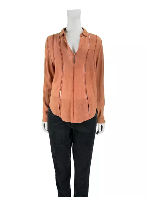 Blusa De Goeye Texturizado Laranja