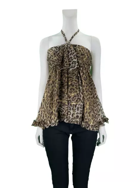 Blusa D&G Seda Animal Print