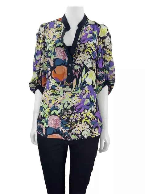 Blusa Diane Von Furstenberg Seda Estampada