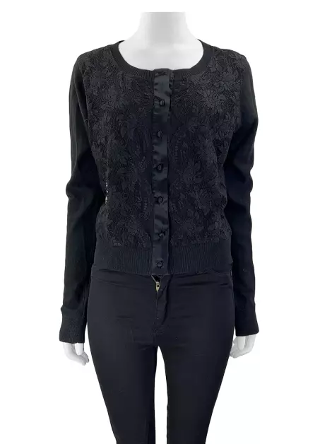 Blusa DKNY Renda Preto