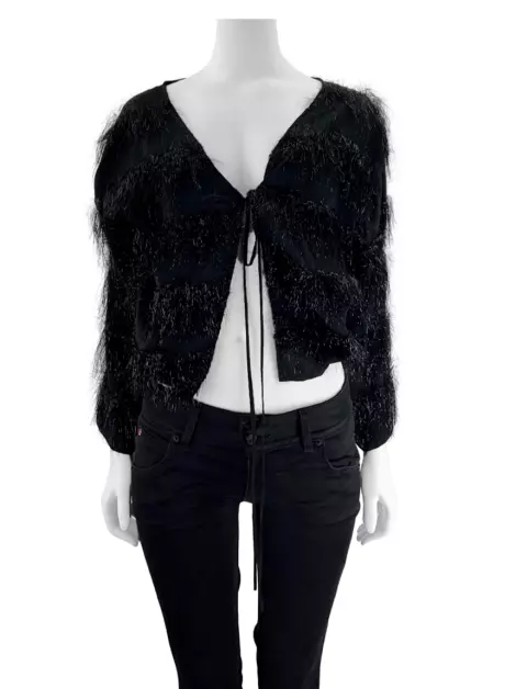 Blusa Egrey Fio Metalizado Preto