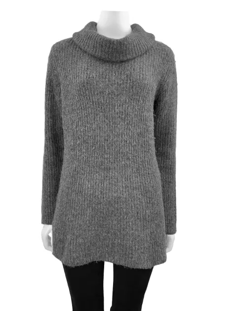 Blusa Egrey Tricot Lã Cinza