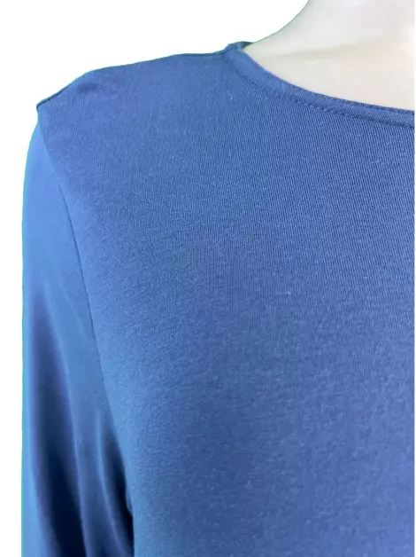 Blusa Eileen Fisher Tecido Azul