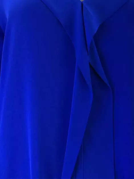 Blusa Elie Tahari Acetinado Azul