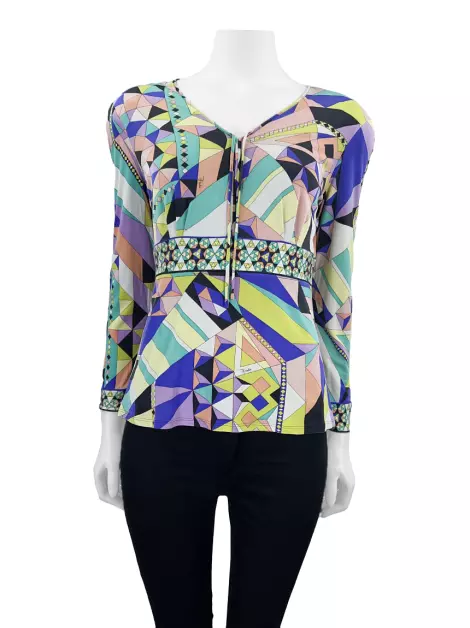 Blusa Emilio Pucci Seda Estampada