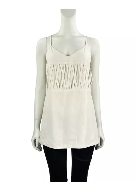 Blusa Erre Recortes Off-White