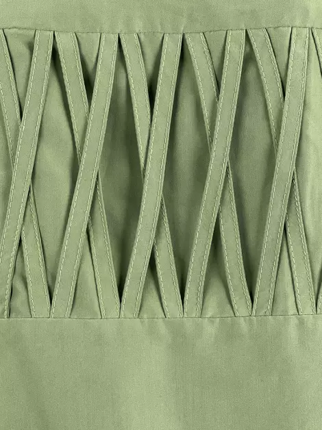Blusa Erre Recortes Verdes