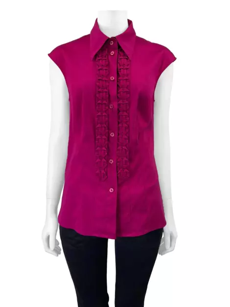 Blusa Escada Tecido Rosa