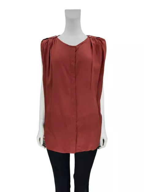 Blusa Etoiles Seda Terracota