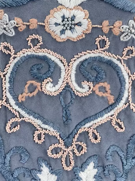 Blusa Fabiana Milazzo Bordado Cinza