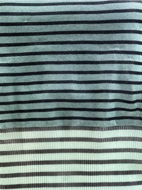 Blusa Fendi Listrado Bicolor