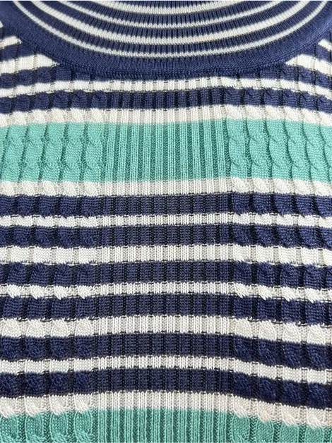 Blusa Fendi Tricot Seda Estampada