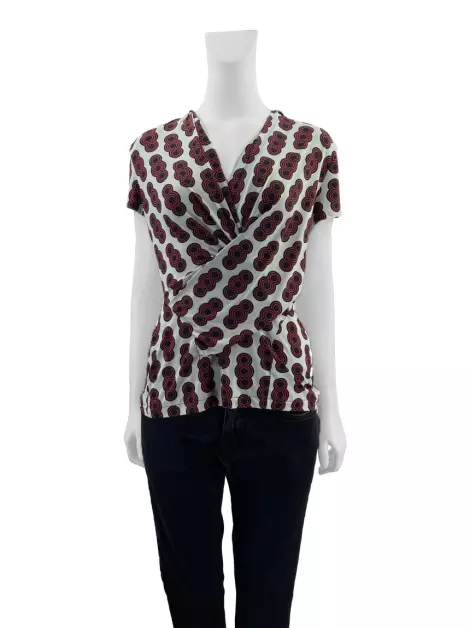 Blusa Fit Tecido Estampado