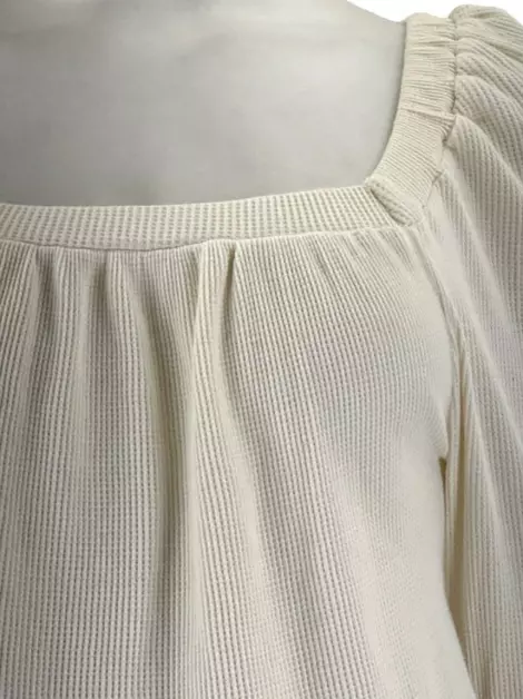 Blusa Framed Manga Bufante Off-White