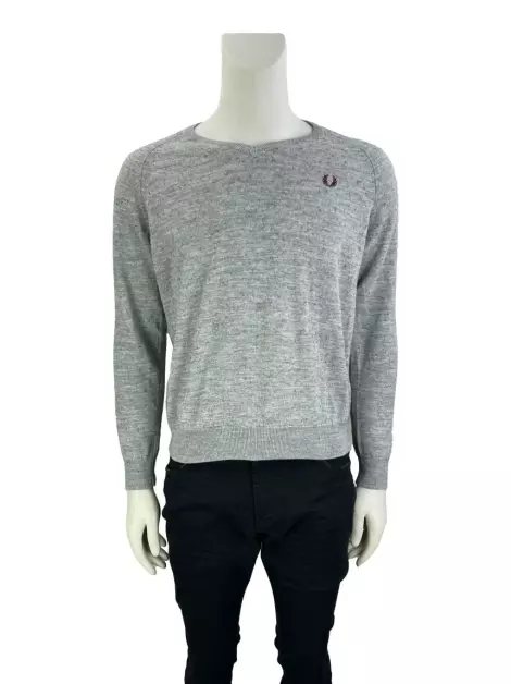 Blusa Fred Perry Suéter Cinza
