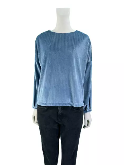 Blusa Gaya Texturizado Azul