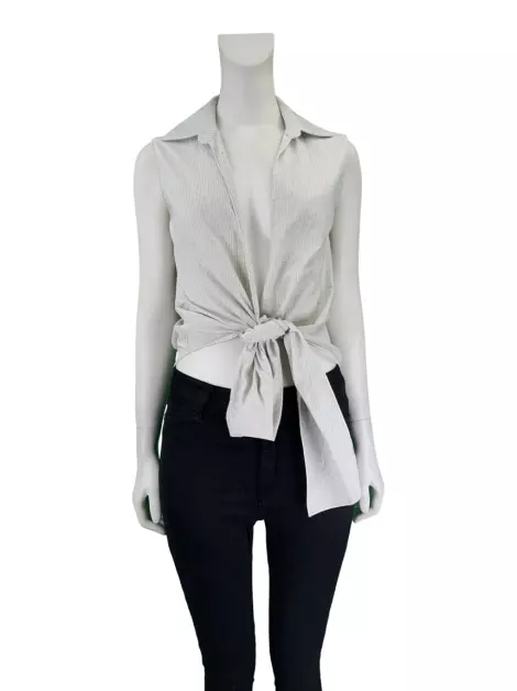 Blusa Giuliana Romanno Listrada Cinza