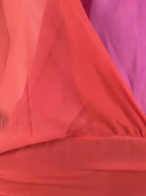 Blusa Giuliana Romanno Seda Bicolor