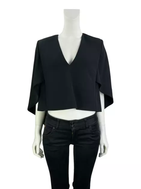 Blusa Giuliana Romanno Sobreposição Preta
