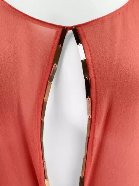 Blusa Giuliana Romanno Tecido Laranja