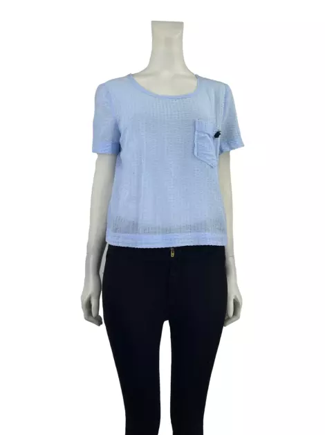 Blusa Herchcovitch; Alexandre Texturizado Azul