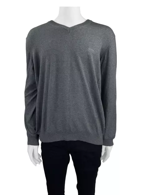 Blusa Hugo Boss Malha Cinza