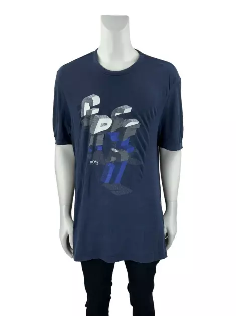 Blusa Hugo Boss Tecido Azul