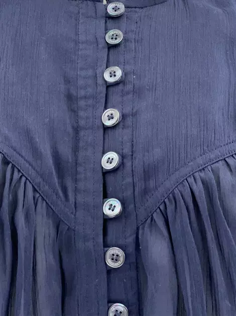 Blusa Isabel Marant Kiledia Azul Marinho