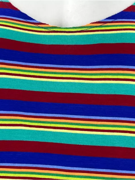 Blusa Isabela Capeto Regata Listrada Colorida