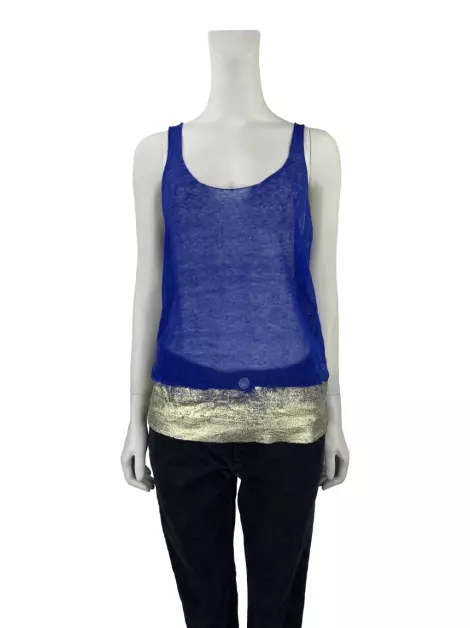 Blusa Isabela Capeto Tricot Azul