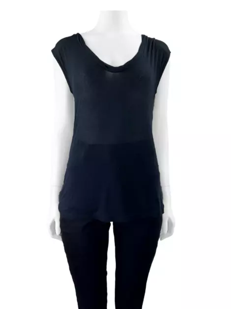 Blusa Isabella Giobbi Bordada Preta