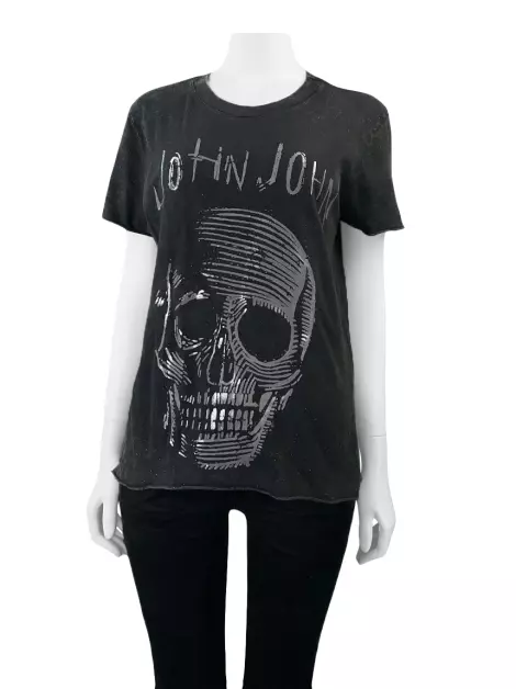 Blusa John John Estampada Preto