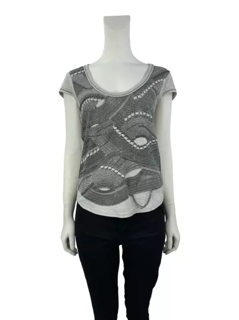 Blusa Karen Millen Correntes Cinza
