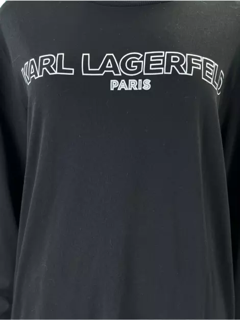 Blusa Karl Lagerfeld Logo Preta