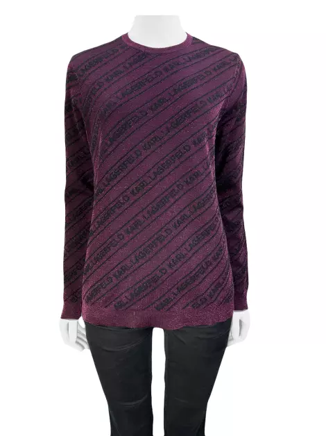 Blusa Karl Lagerfeld Suéter Roxo