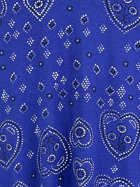 Blusa K&T Estampa Abstrata Azul