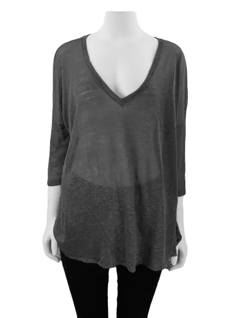Blusa K&T Texturizada Cinza