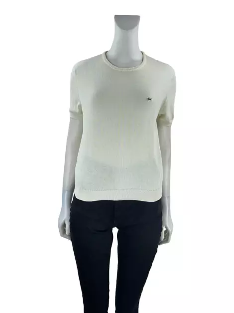 Blusa Lacoste Tecido Off-White