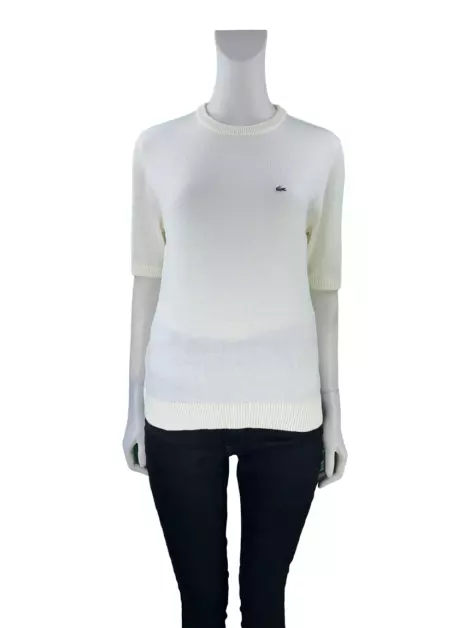 Blusa Lacoste Tricot Bege
