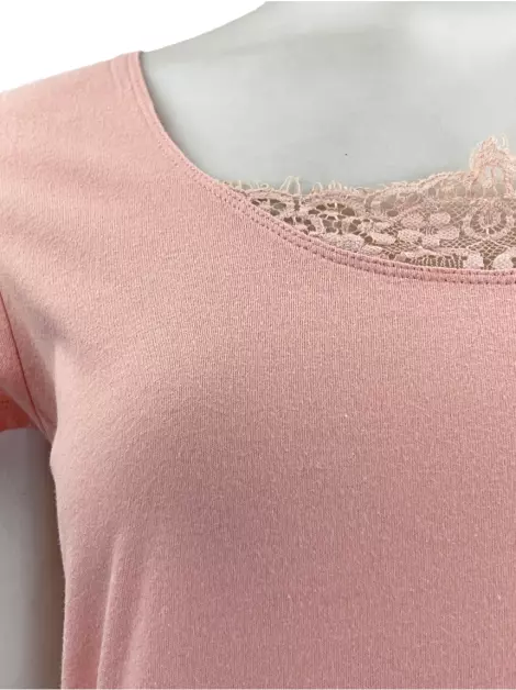 Blusa Lauren Ralph Lauren Tecido Rosa