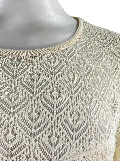 Blusa Le Lis Blanc Bege Renda