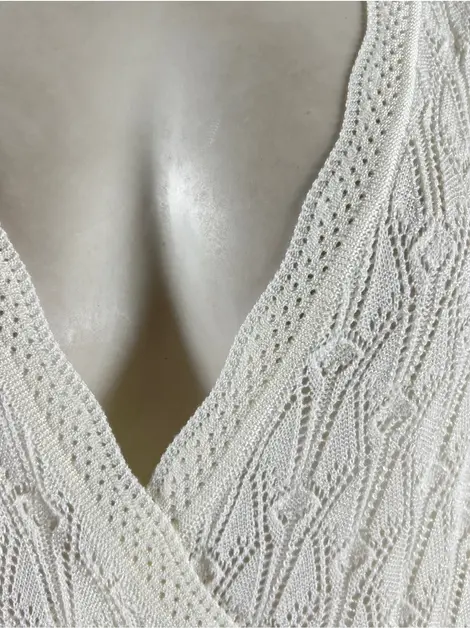 Blusa Le Lis Blanc Tricot Ampla Off White
