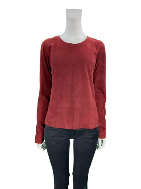 Blusa Lica Melzer Couro Vermelho